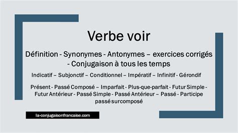 synonyme voir|synonyme de la conjugaison.